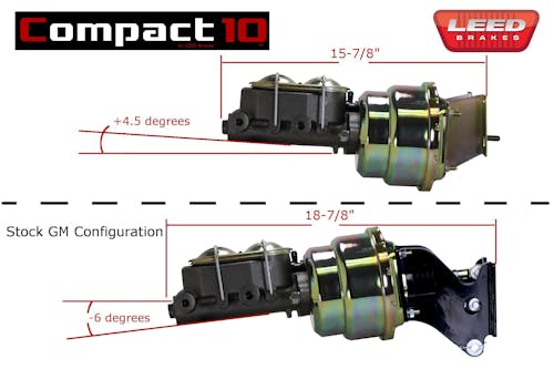 LEED Brakes -3S1A1 7 Inch Dual Power Booster, 1-1/8 In. Master Disc - Foto 4