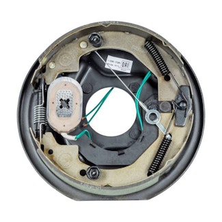 Lippert Components 1224503 10'' x 2.25'' RH Forward Self-Adjusting Brakes, 4-Bolt: 3500# axle (Raw)