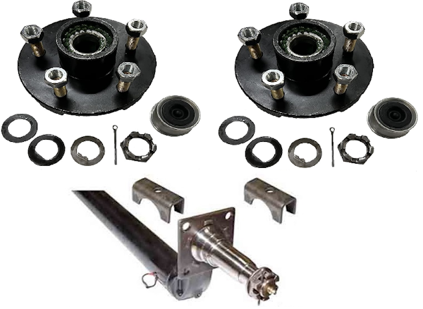 Lippert Components DR35ID-73-57-US-IHA-545-EZL 3.5K 4in Drop Idler Axle Kit Lippert