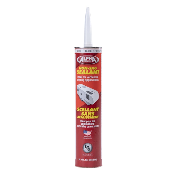 Lippert Components 862157 1010 Low VOC Non-Sag Sealant, White - 10.3 Oz. Tube