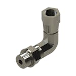 Lippert Components 141020 1/4 Hydraulic Fitting - 90 degree swivel elbow (6809-04-04)