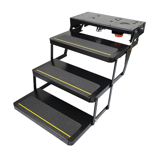 Lippert Components 365837 25 Series Triple Step Assembly, 8 Rise with Logic Control Unit, No Switch Kit