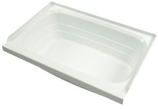 Lippert Components 209716 27 x 54 x 16 Standard Bathtub; Right Drain; Residential Style w/Apron - White