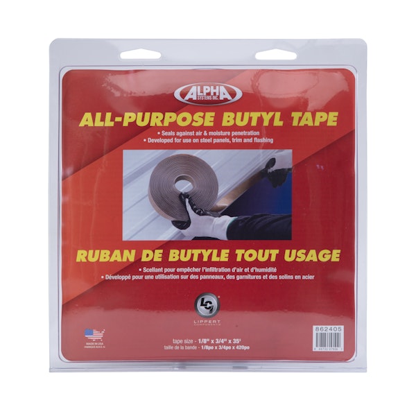 Lippert Components 862405 Q130 1/8 x 3/4 x 35' Butyl Tape (Retail Clam Shell)