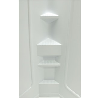 Lippert Components 210324 32 x 32 x 68 Neo Angle Shower Surround; Picture Frame Finish - White