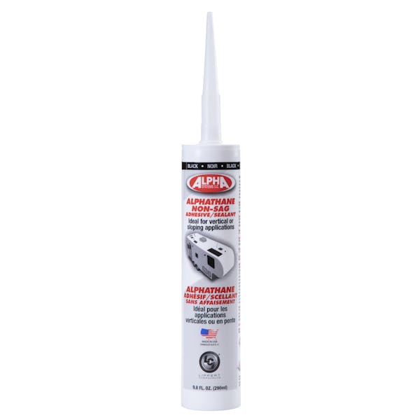 Lippert Components 862163 5160 Alphathane 100% Solids Non-Sag, Black - 9.8 Oz. Tube