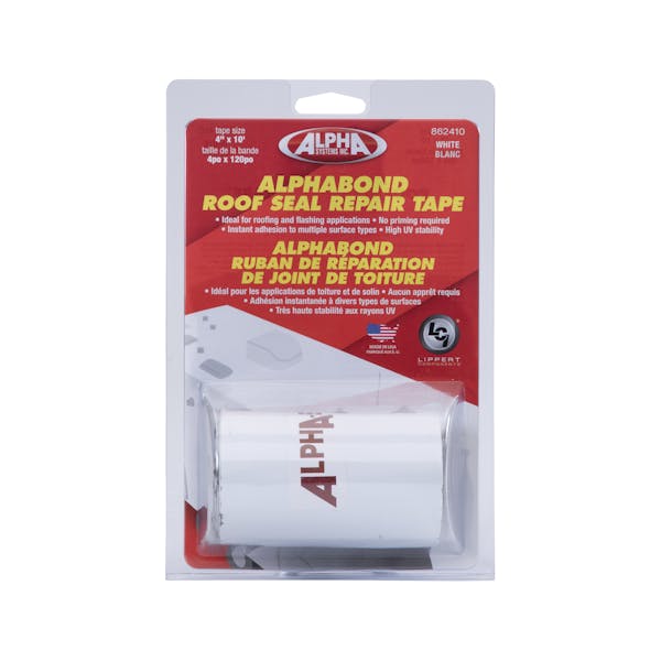 Lippert Components 862410 Alphabond TPO Tape 4x10' Repair Tape, White (Retail Clam Shell)