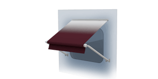 Lippert Components V000335156 60 Standard Window Awning Roller, Burgundy Fade/White WG