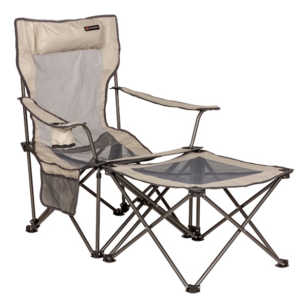 Lippert Components 2022114829 Lippert Sun Soaker™ Vented Reclining Camping Chair with Footrest - Sand