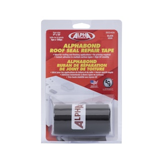 Lippert Components 862409 Alphabond TPO Tape 4x10' Repair Tape, Black (Retail Clam Shell)