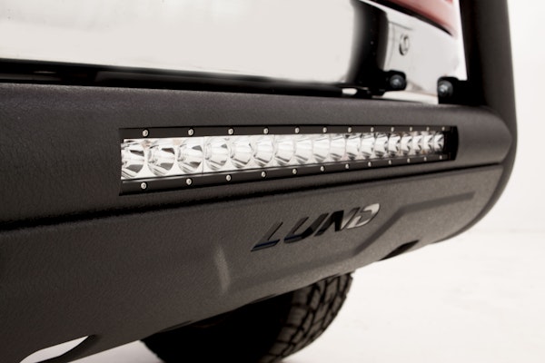 LUND 47121207 Bull Bar with Light & Wiring, Black