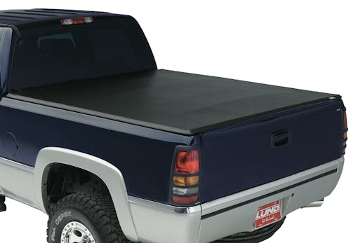 Lund 95052 Genesis Tri Fold Tonneau Cover Black Leather Look Genesis Tri Fold Tonneau