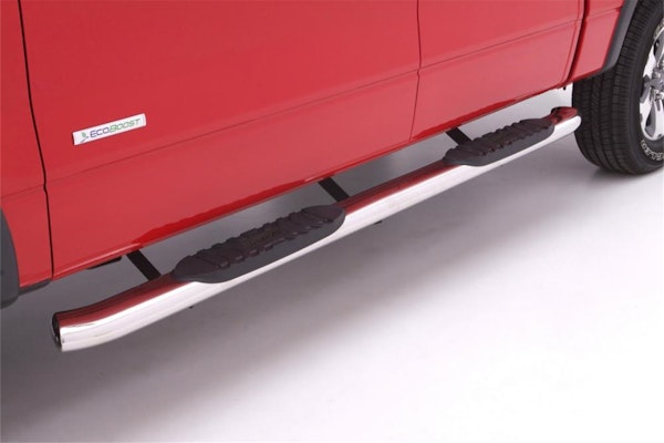 LUND 23776749 5 Inch Oval Curved Nerf Bar - Polished Stainless