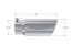 MBRP Exhaust T5051 Tip; 5in. O.D. Angled Rolled End 4in. inlet 12in. length; T304