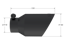 MBRP Exhaust T5123BLK Tip; 4in. O.D.; Dual Wall Angled; 2½ inlet; 8in. length; Black
