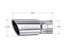 MBRP Exhaust T5154 Tip; 6in. O.D.; Angled Rolled End; 5in. inlet; 15 1/2in. in length; 30 degree be