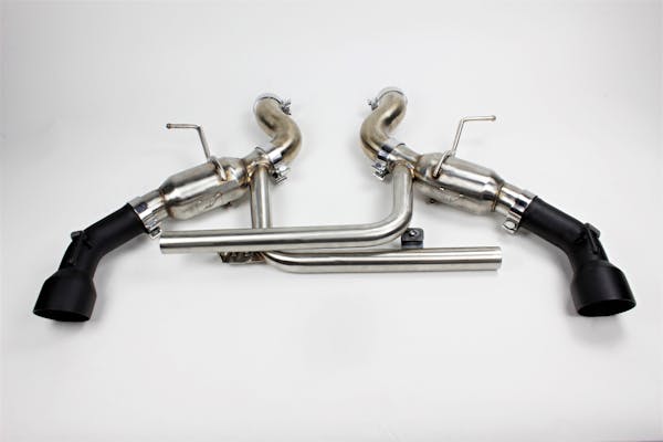 Mishimoto MMEXH-CAM8-16ADTPBK Muscle - Dual-Tip Pro Axle-Back Exhaust