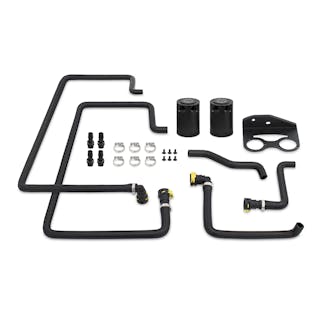 Mishimoto MMBCC-F27T-18SBE Baffled Oil Catch Can Kit, Fits Ford F-150 2.7L EcoBoost 2018+