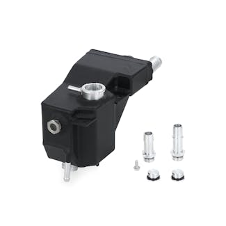 Mishimoto MMRT-F2D-11SMWBK Aluminum Secondary Degas Tank, 2011+ Ford 6.7L Powerstroke, Micro-Wrinkle Black