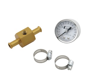 Mr. Gasket 1560 FUEL PRES GAGE W/INLINE ADAPTR