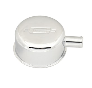 Mr. Gasket 2054 CHRM BREATHER W/PCV FITTING