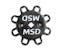 MSD Performance 857731 BLK DIST FORD351C-460,PROBLLT,SML,STL GR