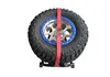 N-FAB BM1TCRD Gloss Black Bed Mounted Tire Carrier w/ Red Strap