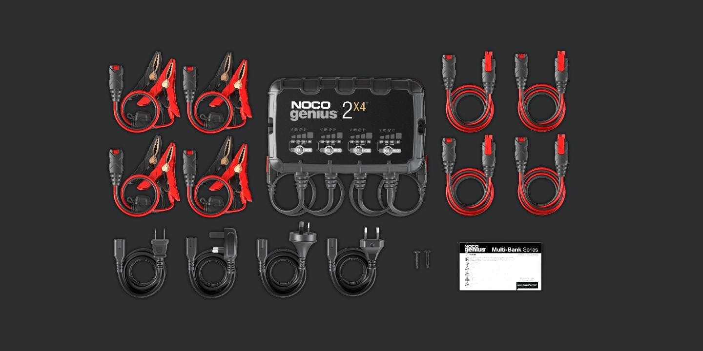 NOCO GENIUS2X4 8A 4-Bank Genius Battery Charger