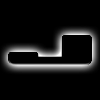 Oracle Lighting 3141-J-001 Universal Illuminated LED Letter Badges - Matte Black Surface Finish - J