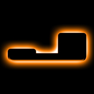 Oracle Lighting 3141-J-005 Universal Illuminated LED Letter Badges - Matte Black Surface Finish - J