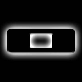 Oracle Lighting 3141-O-001 Universal Illuminated LED Letter Badges - Matte Black Surface Finish - O