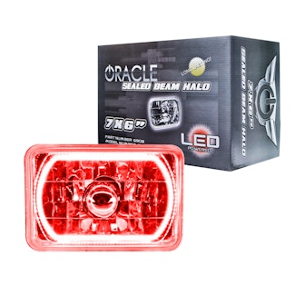 Oracle Lighting 6908-003 Pre-Installed Lights 7x6 in. Sealed Beam, Red Oracle Lighting 6908-003 Pre-Installed Lights 7x6 in. Sealed Beam, Red