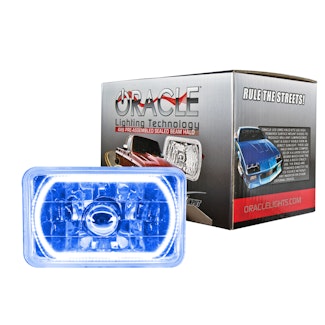 Oracle Lighting 6909-002 Pre-Installed Lights 4x6 IN. Sealed Beam - Blue Halo Oracle Lighting 6909-002 Pre-Installed Lights 4x6 IN. Sealed Beam - Blue Halo