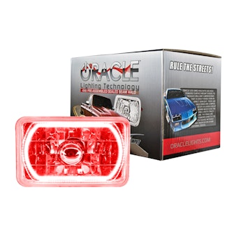 Oracle Lighting 6909-003 Pre-Installed Lights 4x6 IN. Sealed Beam - Red Halo Oracle Lighting 6909-003 Pre-Installed Lights 4x6 IN. Sealed Beam - Red Halo