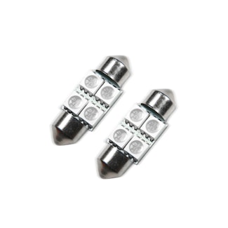 Oracle Lighting 5203-002 33MM 4 LED 3-Chip Festoon Bulbs (Pair) - Blue