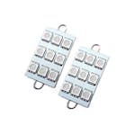 Oracle Lighting 5209-003 44MM 6 LED 3 Chip - Loop Festoon Bulbs (Pair) - Red