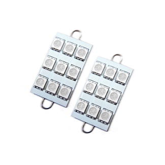 Oracle Lighting 5209-007 44MM 6 LED 3 Chip - Loop Festoon Bulbs (Pair) - Purple