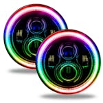 Oracle Lighting 5769-332 7" High Powered LED Headlights - Black Bezel - Dynamic ColorSHIFT®