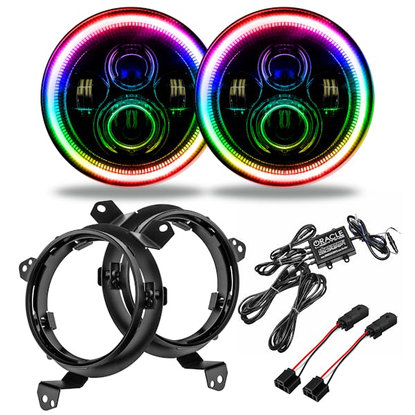 Oracle Lighting 5769J-332 7in. High Powered LED Headlights (Pair) - Dynamic ColorSHIFT®