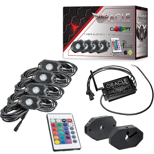 Oracle Lighting 5818-333 Bluetooth + RF ColorSHIFT® Underbody Wheel Well Rock Light Kit - 4 PCS