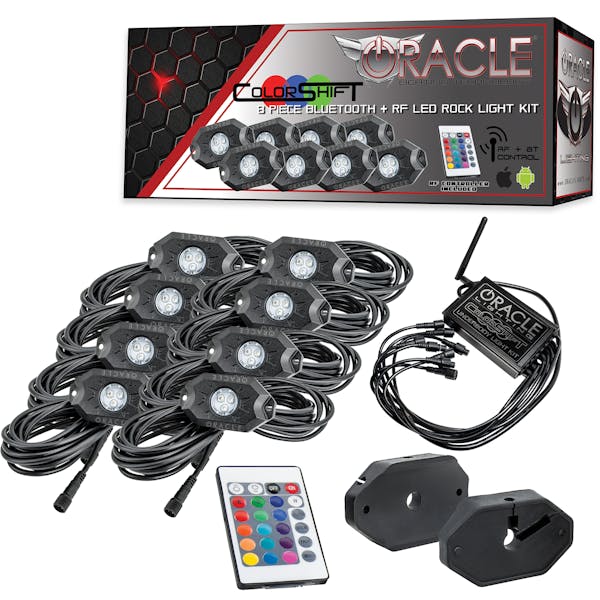 Oracle Lighting 5819-333 Bluetooth + RF ColorSHIFT® Underbody Wheel Well Rock Light Kit - 8 PCS