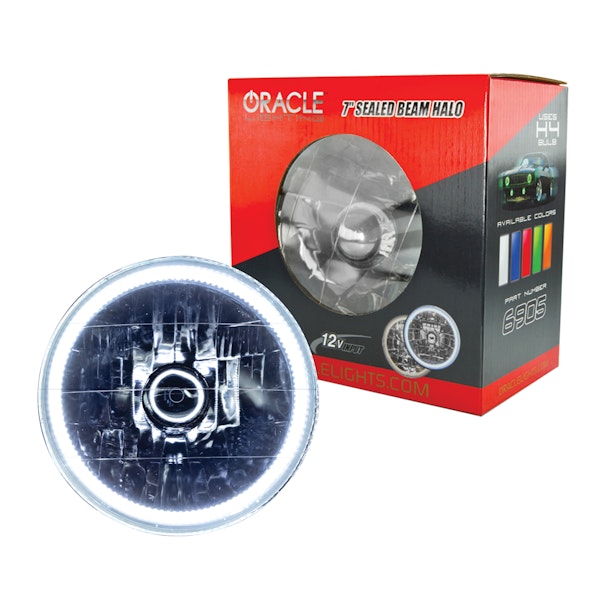 Oracle Lighting 6905-001 Pre-Installed Lights 7 IN. Sealed Beam - White Halo