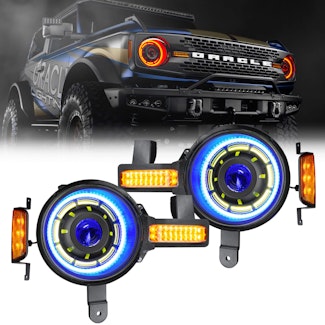 Oracle Lighting 5886-BC2 Oculus Bi-LED Projector Headlights for 2021+ Ford Bronco - ColorSHIFT LED Oracle Lighting 5886-BC2 Oculus Bi-LED Projector Headlights for 2021+ Ford Bronco - ColorSHIFT LED