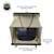 Overland Vehicle Systems 18119935 LD TMON - Clamshell Aluminum Roof Top Tent, 2 Person, Tan Body & Green Rainfly