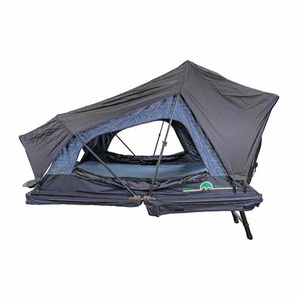 Overland Vehicle Systems 18209901 XD Sherpa Solo - Soft Sided Roof Top Tent, 1 Person, Grey Body & Black Rainfly