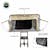 Overland Vehicle Systems 18389904 HD Bundu 4 - Hard Shell Roof Top Tent, 4 Person, Grey Body & Black Rainfly