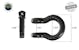 Overland Vehicle Systems 19010201 Recovery Shackle 3/4 4.75 Ton Black - Sold In Pairs