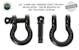 Overland Vehicle Systems 19010201 Recovery Shackle 3/4 4.75 Ton Black - Sold In Pairs