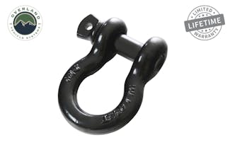 Overland Vehicle Systems 19019901 Recovery Shackle 3/4 4.75 Ton - Black