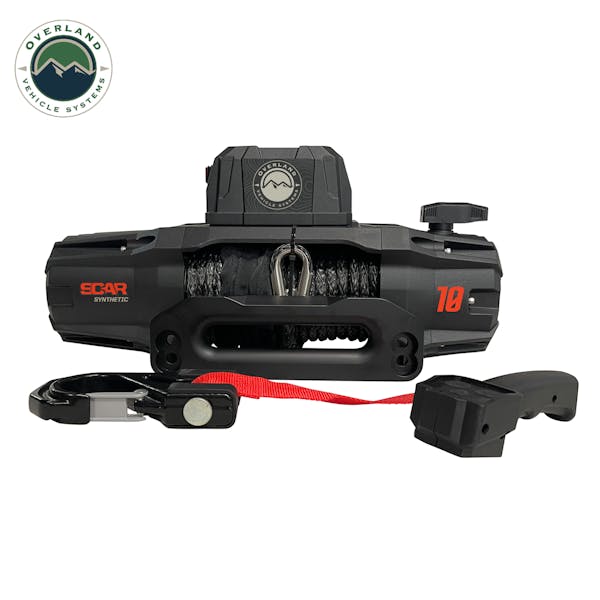 Overland Vehicle Systems 19099901 10.0 Winch-10,000 lb. Winch With Synthetic Rope & Wireless Remote